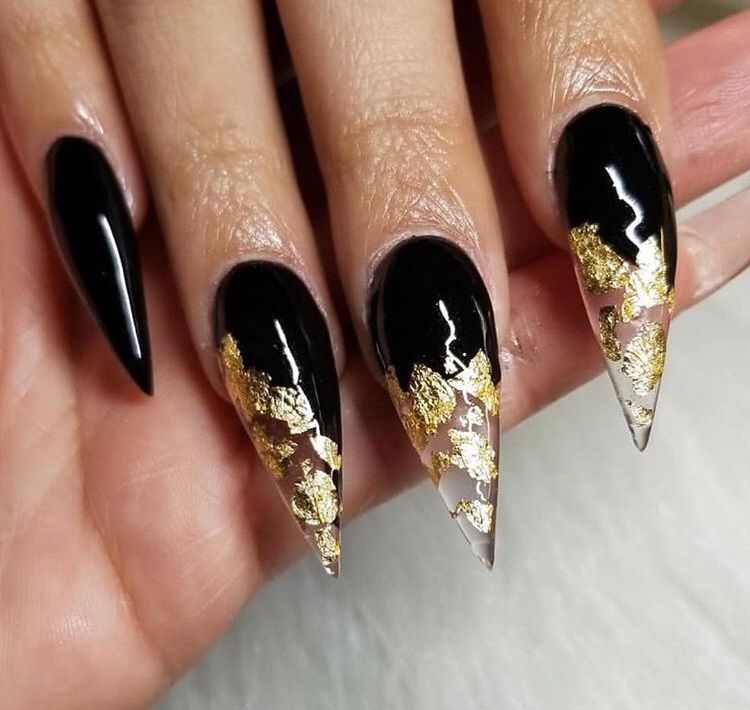 gold nailart