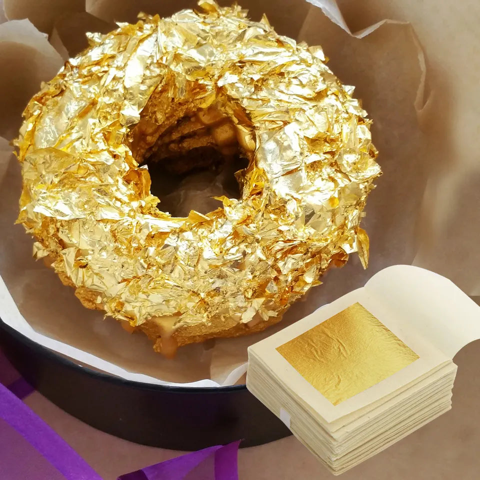 Donut with edible Goldleaves