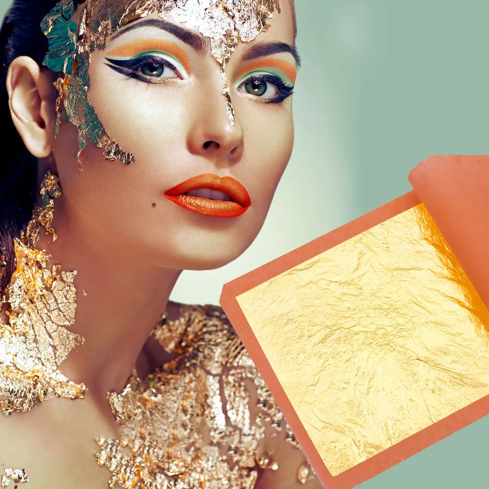 woman with goldleaf mask