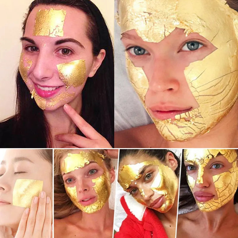 Gold face mask
