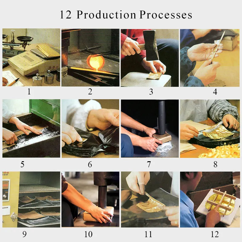 example of processing gold leaves