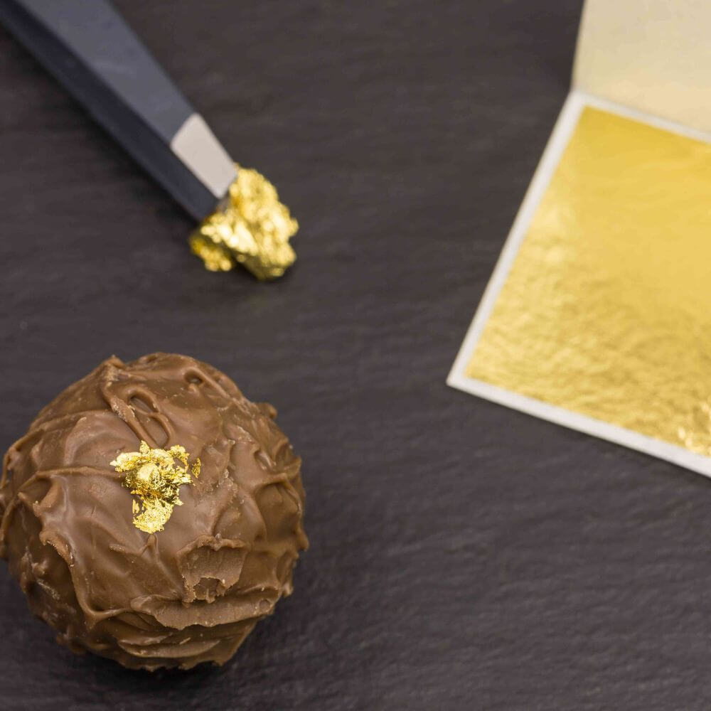 chocolate with edible gold